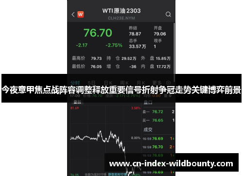 今夜意甲焦点战阵容调整释放重要信号折射争冠走势关键博弈前景